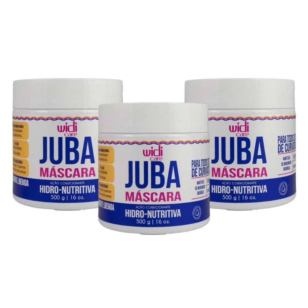 WIDI CARE JUBA HIDRO-NUTRITIVA KIT 3 MáSCARAS 500G
