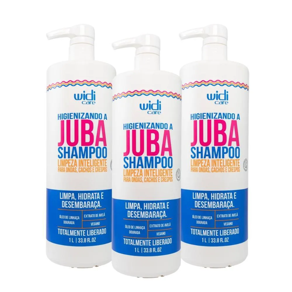 WIDI CARE HIGIENIZANDO A JUBA KIT 3 SHAMPOO 1L