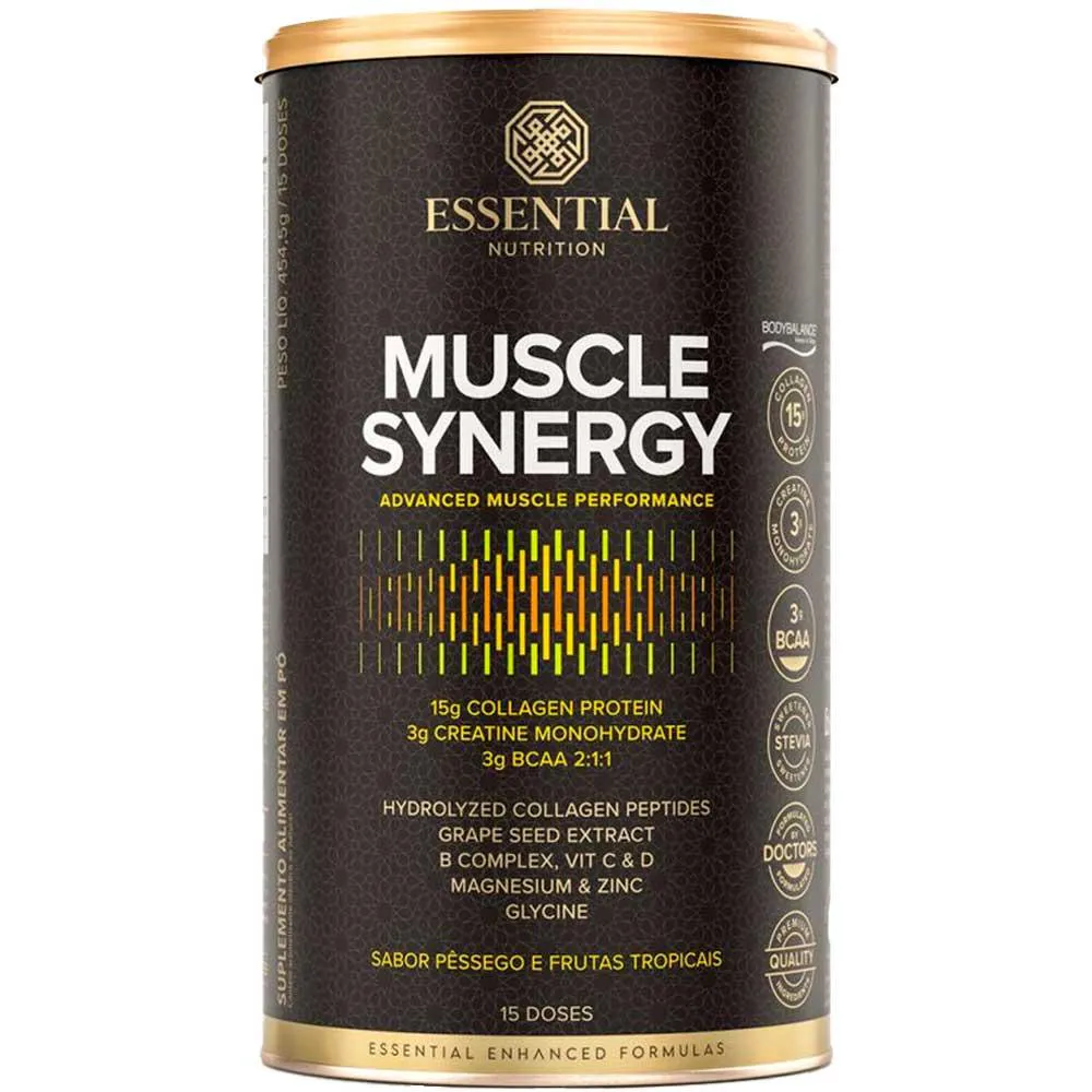 MUSCLE SYNERGY COLAGENO + CREATINA + BCAA - (454,5G) - ESSENTIAL NUTRITION