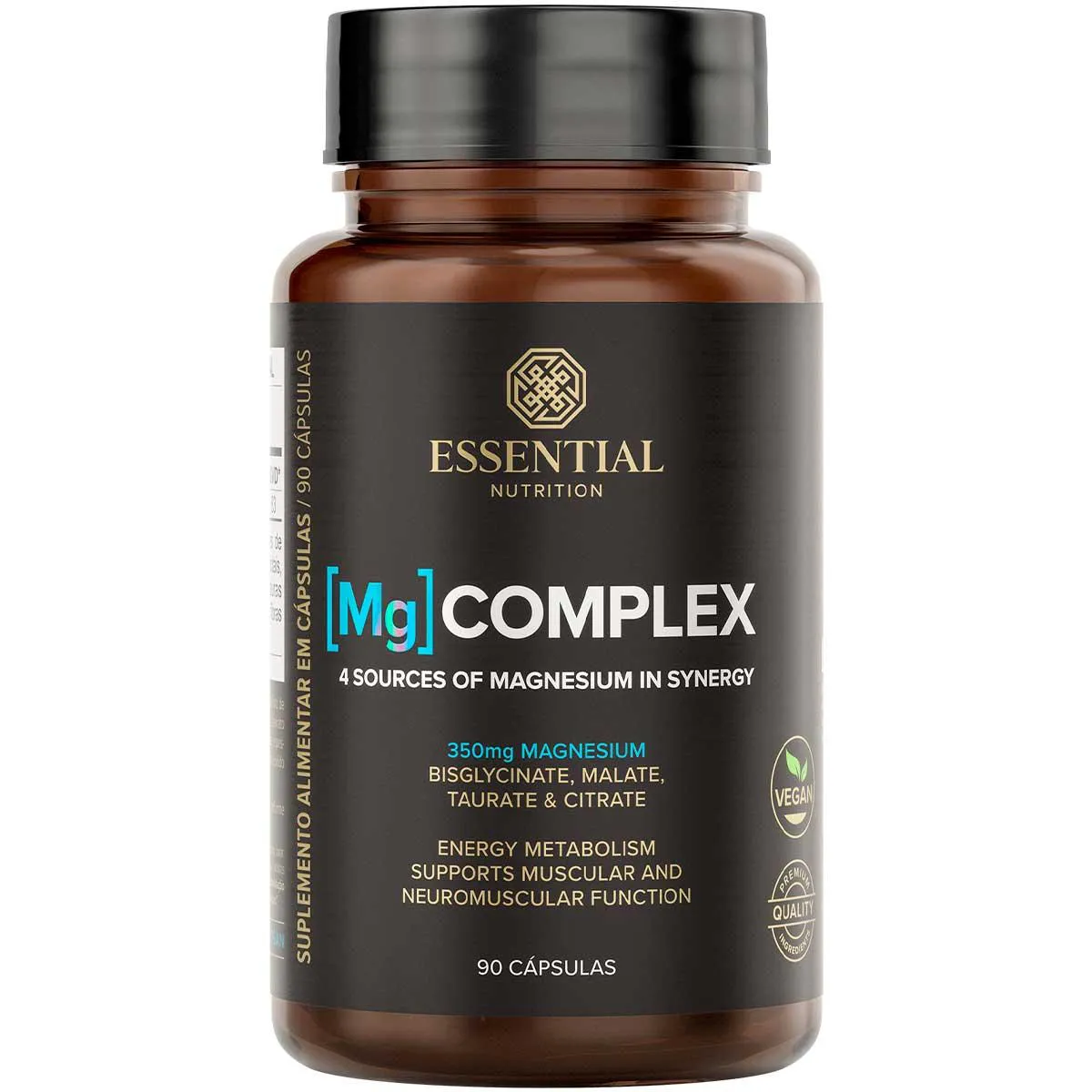 MG COMPLEX - 4 TIPOS DE MAGNESIO - 90 CAPSULAS - ESSENTIAL NUTRITION