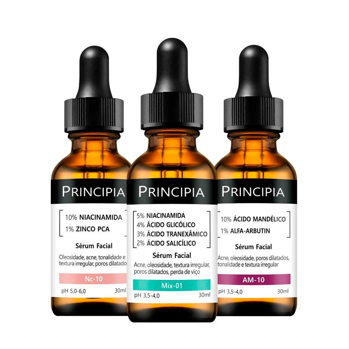 Kit Principia Trio Antiacne Sérum NC-10 + Mix-01 + AM-10 3 unidades