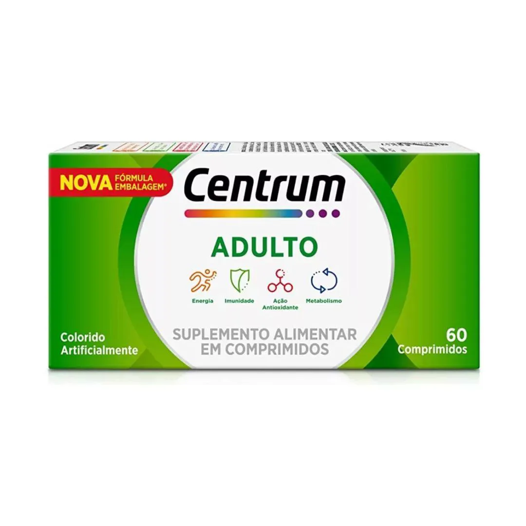 CENTRUM ADULTO SUPLEMENTO ALIMENTAR DE A A ZINCO - 60 COMP Without Flavor
