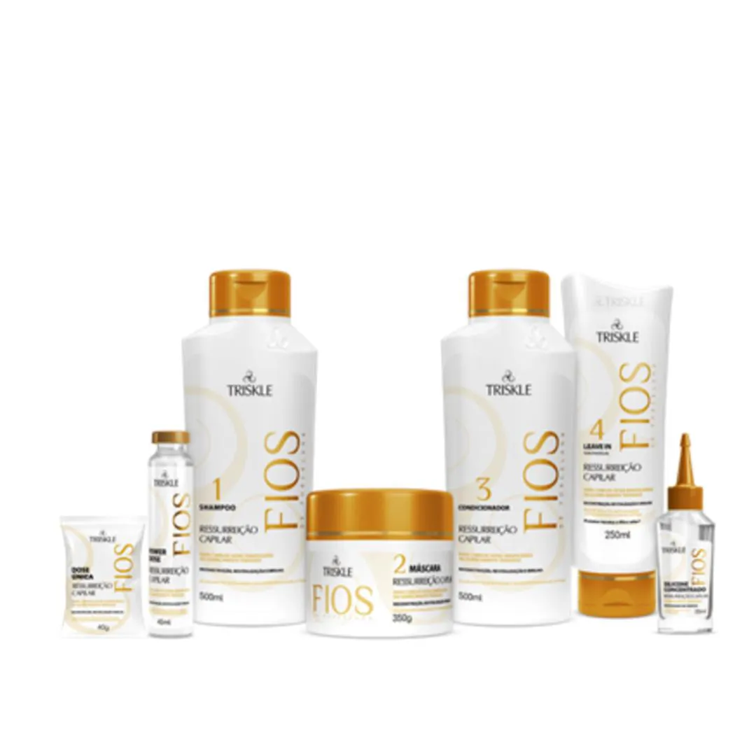 LINHA COMPLETA RESSURREIçãO CAPILAR TRISKLE (7 PRODUTOS)