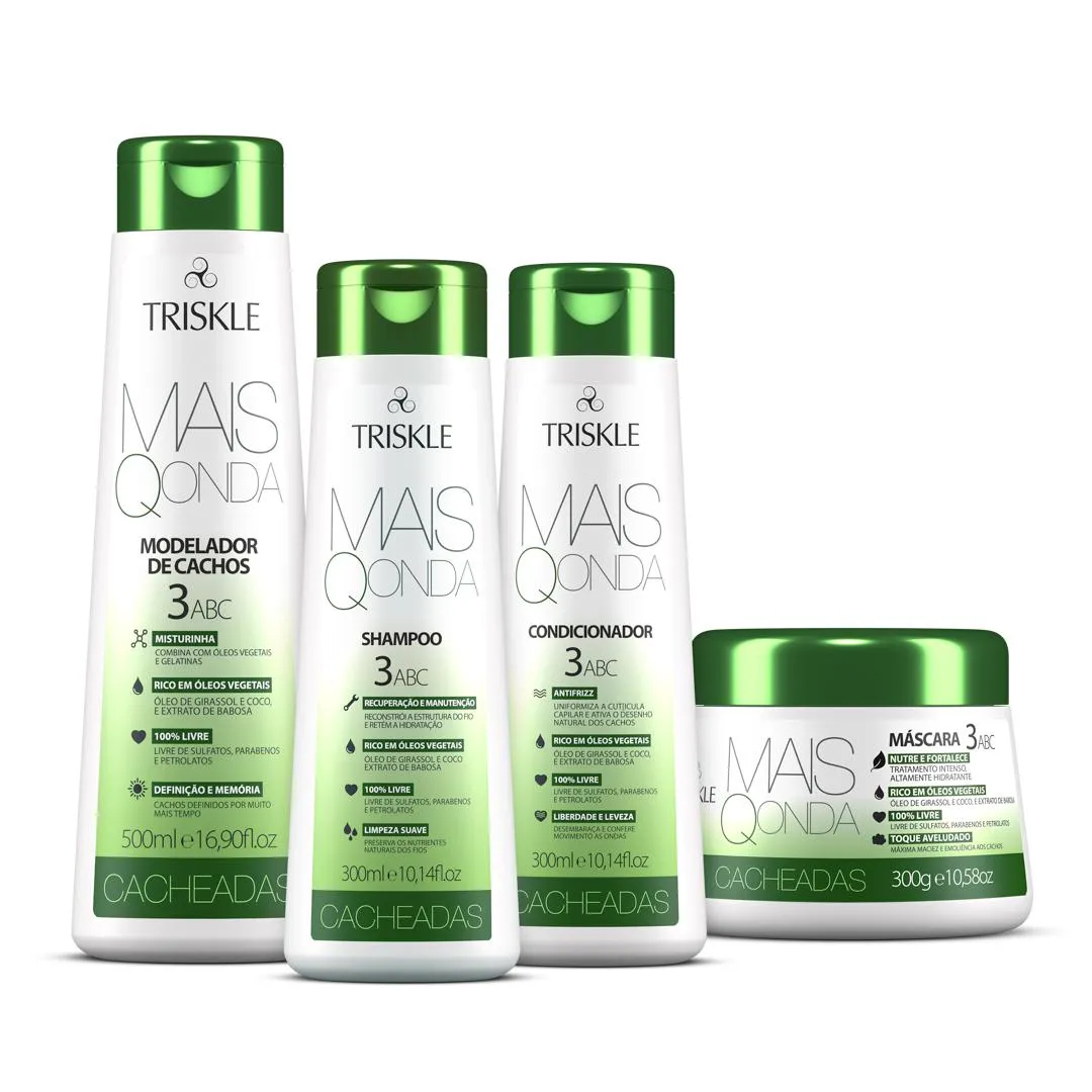 KIT TRISKLE MAIS Q ONDA CACHEADAS (4 PRODUTOS)