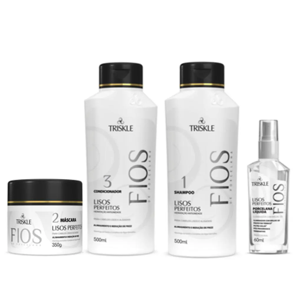 KIT LISOS PERFEITOS FIOS DE PORCELANA (4 PRODUTOS)