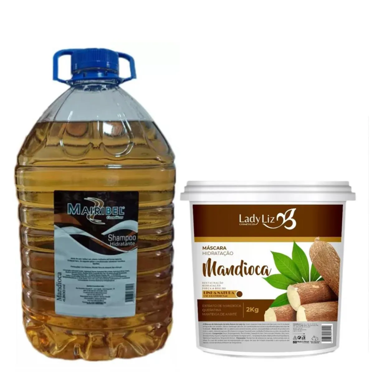 KIT MANDIOCA SHAMPOO  E MáSCARA HIDRATAçAO PROFUNDA 2KG