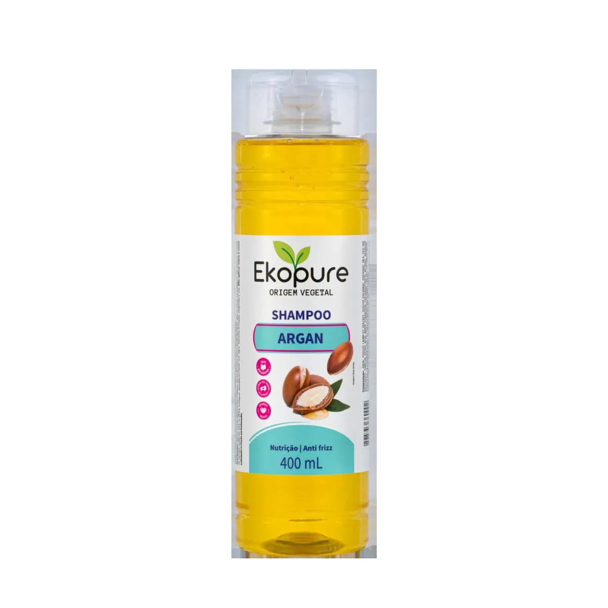 SHAMPOO ARGAN NUTRE ANTI FRIZZ HIDRATA VEGANO EKOPURE 400ML