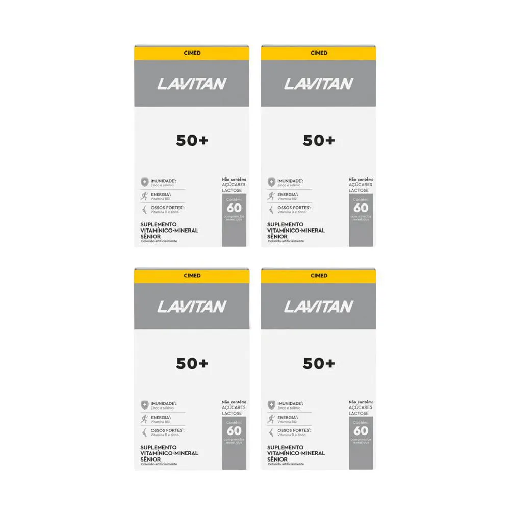 KIT 4 LAVITAN SêNIOR VITALIDADE 50+ - 60 CPR - CIMED