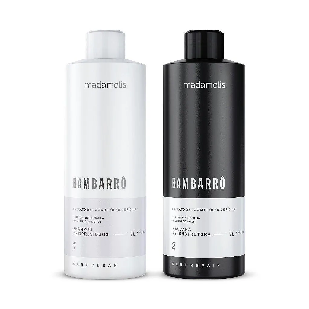 KIT ESCOVA PROGRESSIVA BAMBARRÔ 1L MADAMELIS