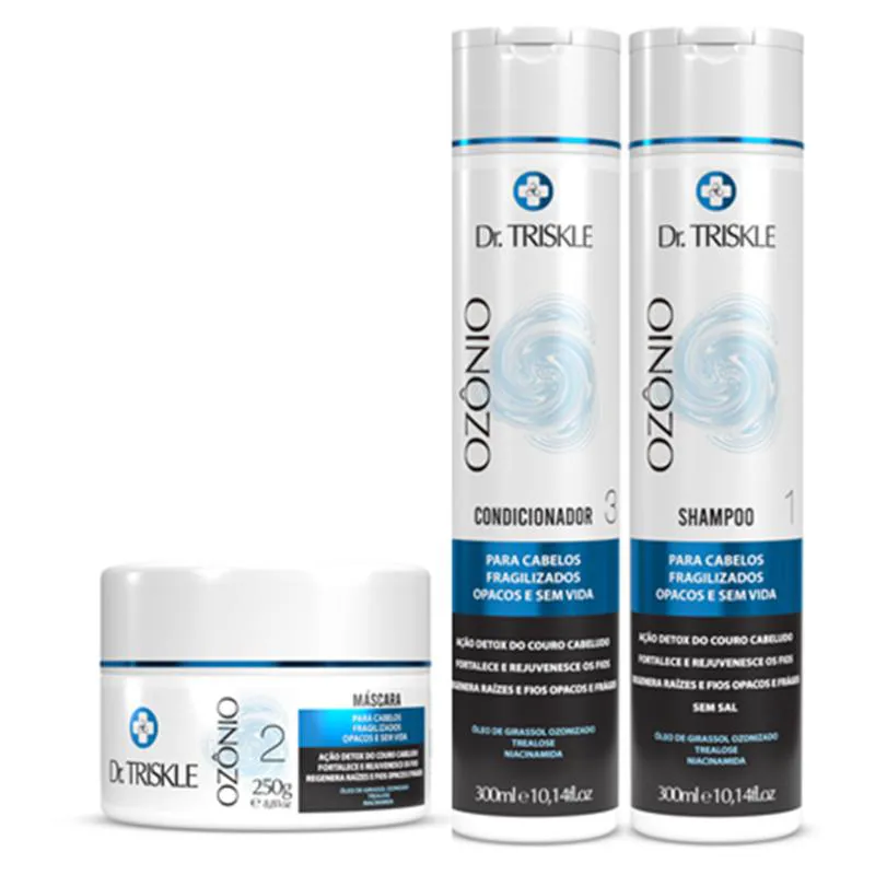 KIT DR. TRISKLE OZôNIO SHAMPOO + CONDICIONADOR + MASCARA