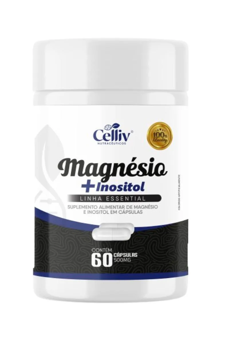 MAGNéSIO + INOSITOL 500MG 60 CáPSULAS CELLIV