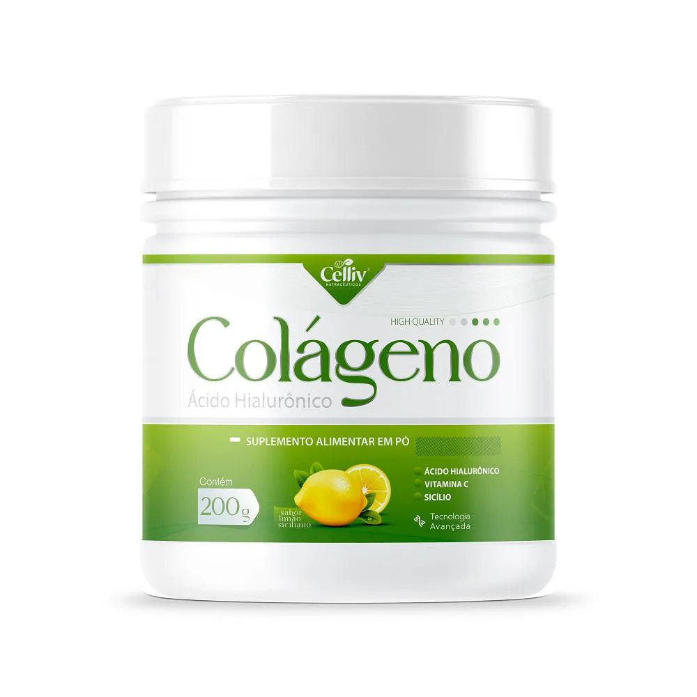 COLáGENO ÁCIDO HIALURôNICO 200G LIMãO SICILIANO CELLIV