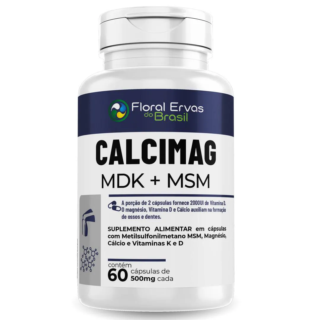 CALCIMAG MDK 60 CP METILSULFONILMETANO MAGNéSIO CáLCIO K2 D3
