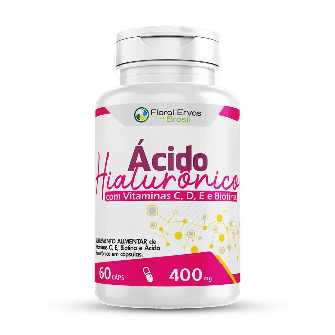 ÁCIDO HIALURôNICO BIOTINA COLáGENO VITAMINA E, C 60 CáPSULAS