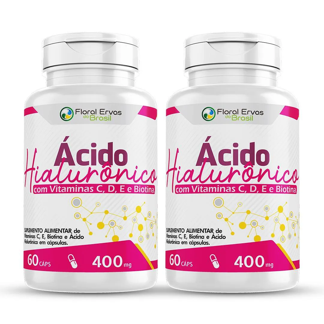 ÁCIDO HIALURôNICO 2X 60 CáPSULAS + BIOTINA COLáGENO VITAMINA