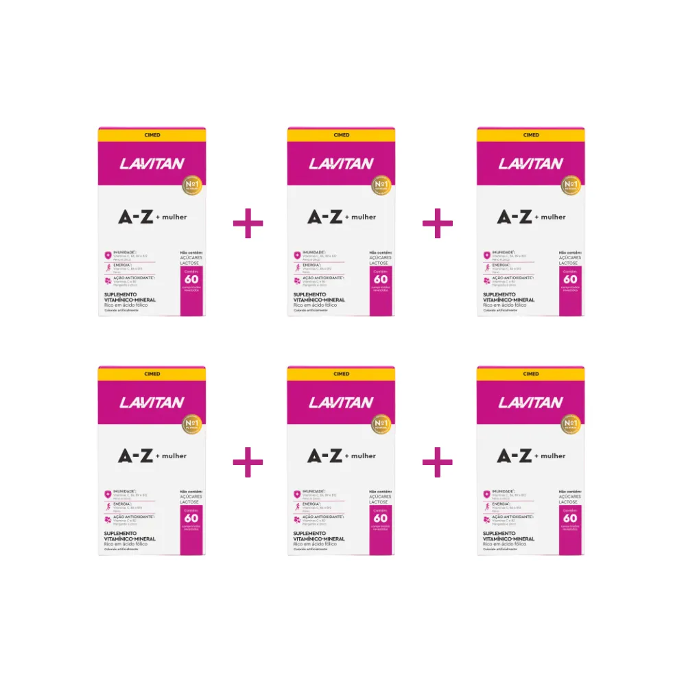 Kit 6 Lavitan A-Z Mulher Suplemento Com 60 Capsulas - Cimed