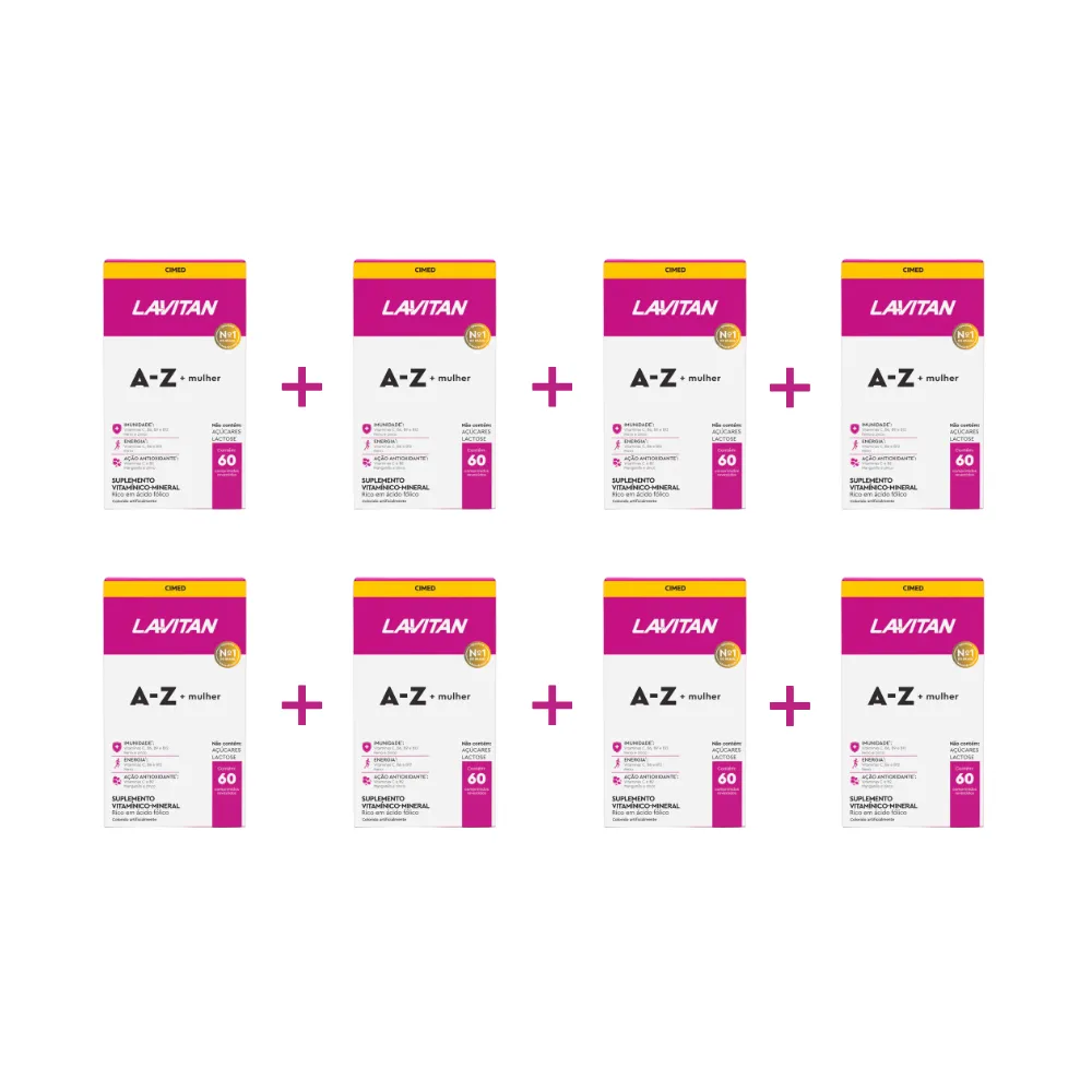 Kit 8 Lavitan A-Z Mulher Suplemento Com 60 Capsulas - Cimed