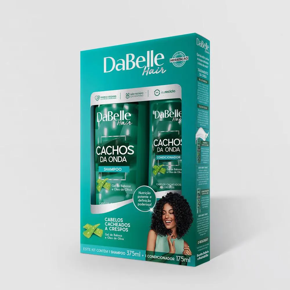 DABELLE KIT SHAMPOO + CONDICIONADOR 550ML - CACHOS DA ONDA