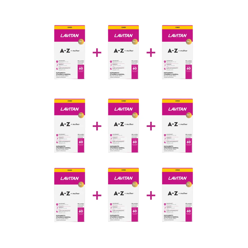 Kit 10 Lavitan A-Z Mulher Suplemento Com 60 Capsulas - Cimed