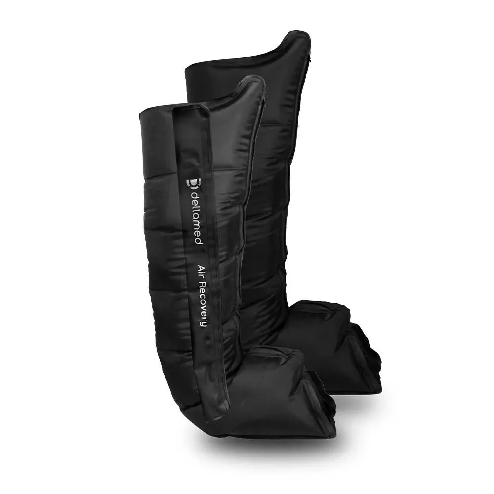 BOTA DE COMPRESSãO PNEUMáTICA COM DRENAGEM LINFáTICA AIR RECOVERY DELLAMED TAM P Preto