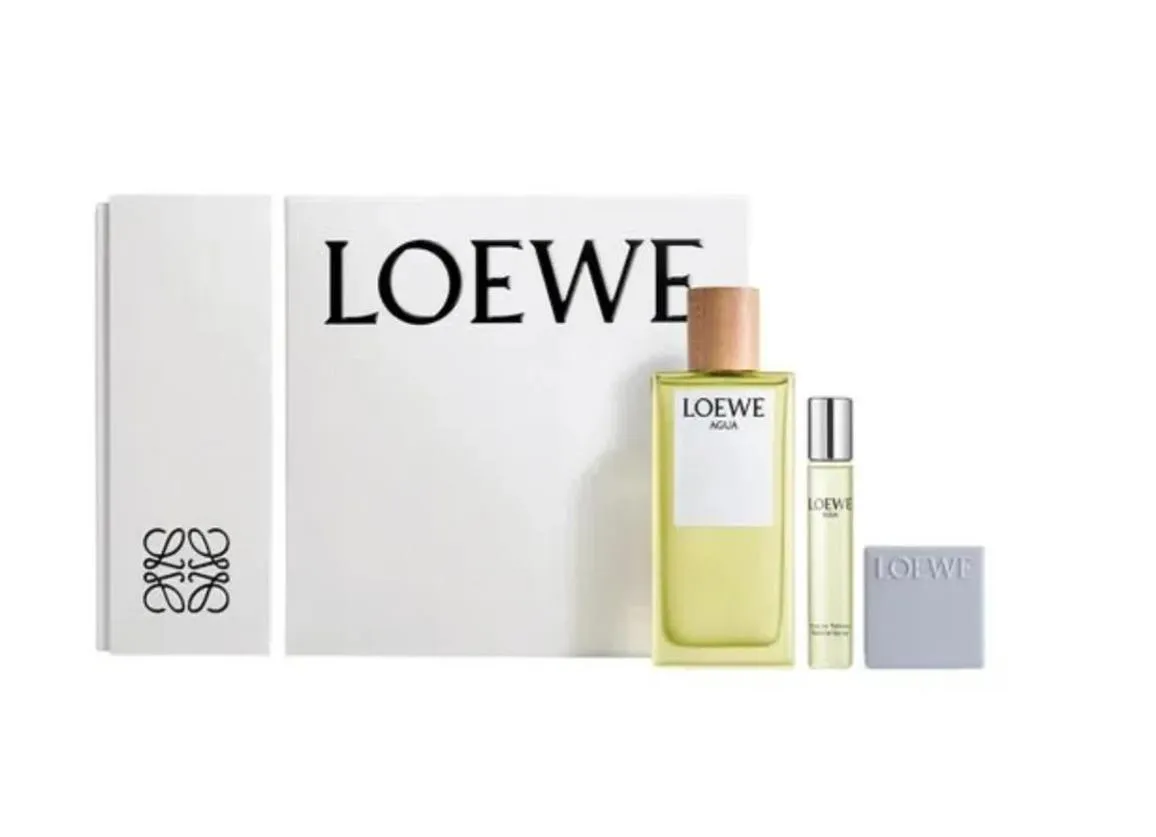 KIT LOEWE AGUA EDT 100ML + EDT 15ML + CERAM. AZUL