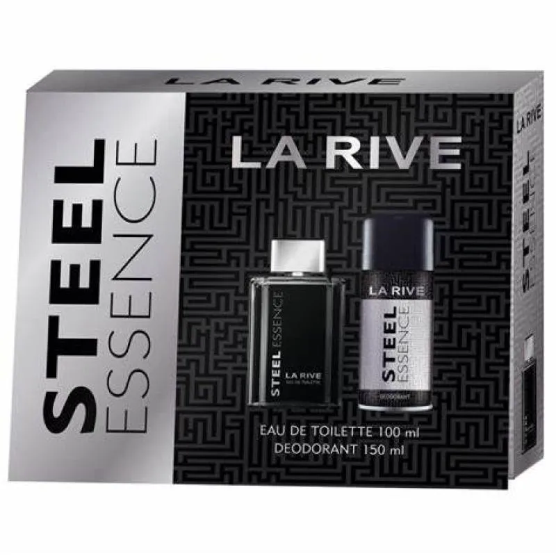 KIT LA RIVE STEEL ESSENCE EDT 100ML + DEODORANT 150ML