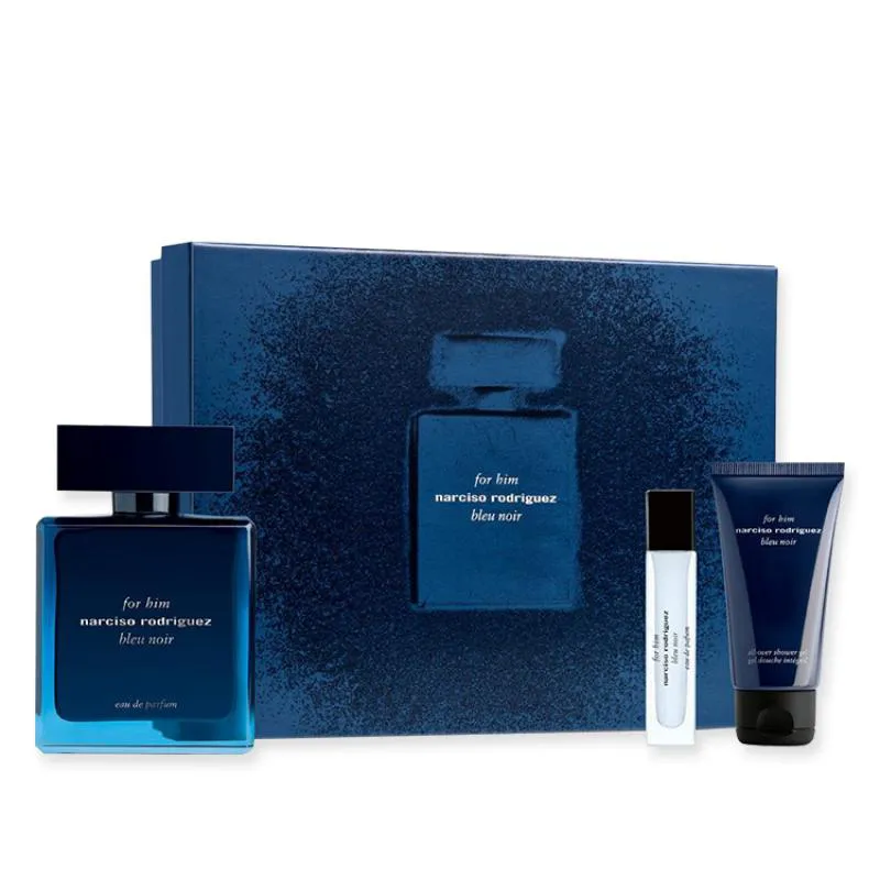 KIT NARCISO RODRIGUEZ FOR HIM BLEU NOIR EDP 100ML + EDP 10ML + SHOWER GEL 50ML