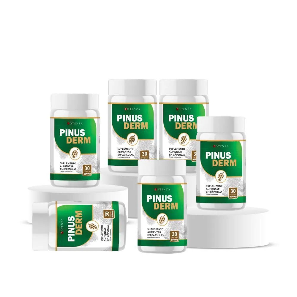 KIT 6 PINUS DERM EXTRATO DE PINUS PINASTER 590MG 30 CáPSULAS