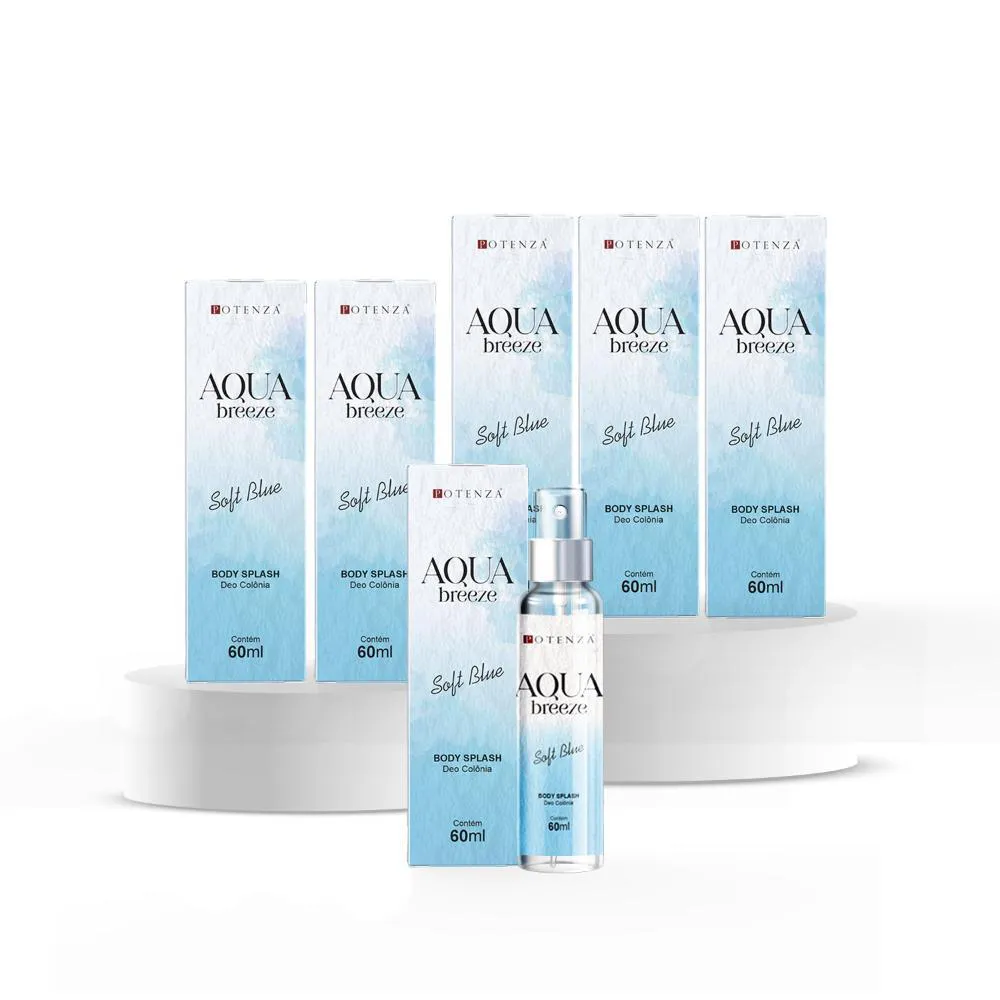 KIT 6 BODY SPLASH LIGHT BLUE AQUA BREEZE DEO COLõNIA - 60ML