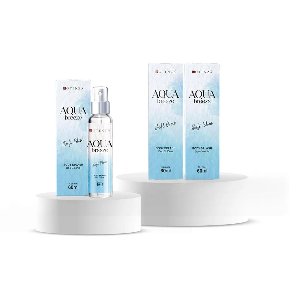 KIT 3 BODY SPLASH LIGHT BLUE AQUA BREEZE DEO COLõNIA - 60ML
