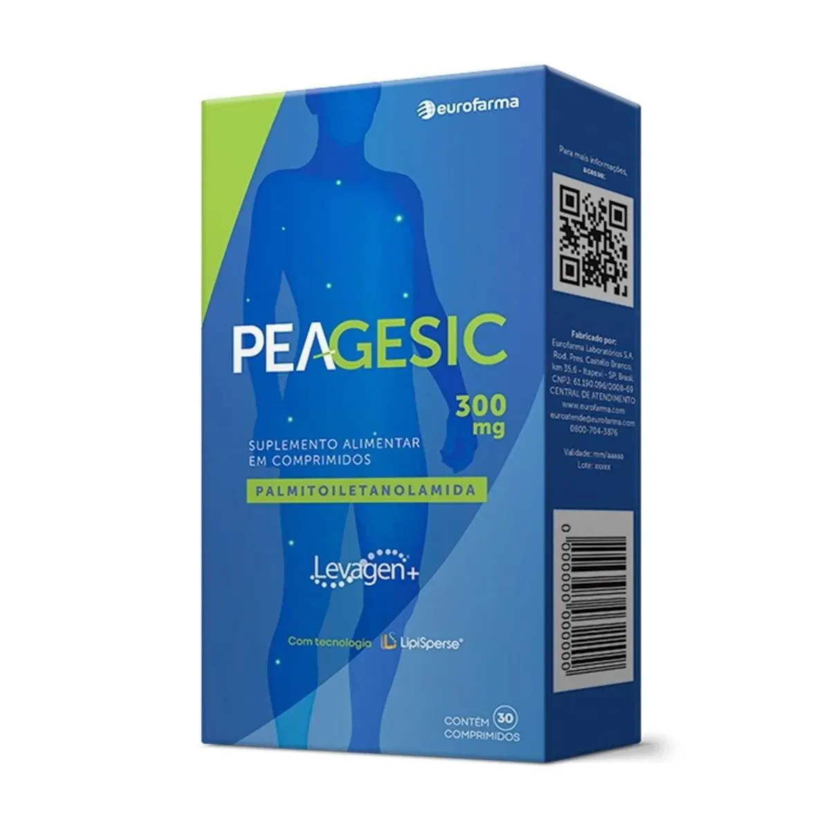 SUPLEMENTO ALIMENTAR PEAGESIC 300MG - 30CPR