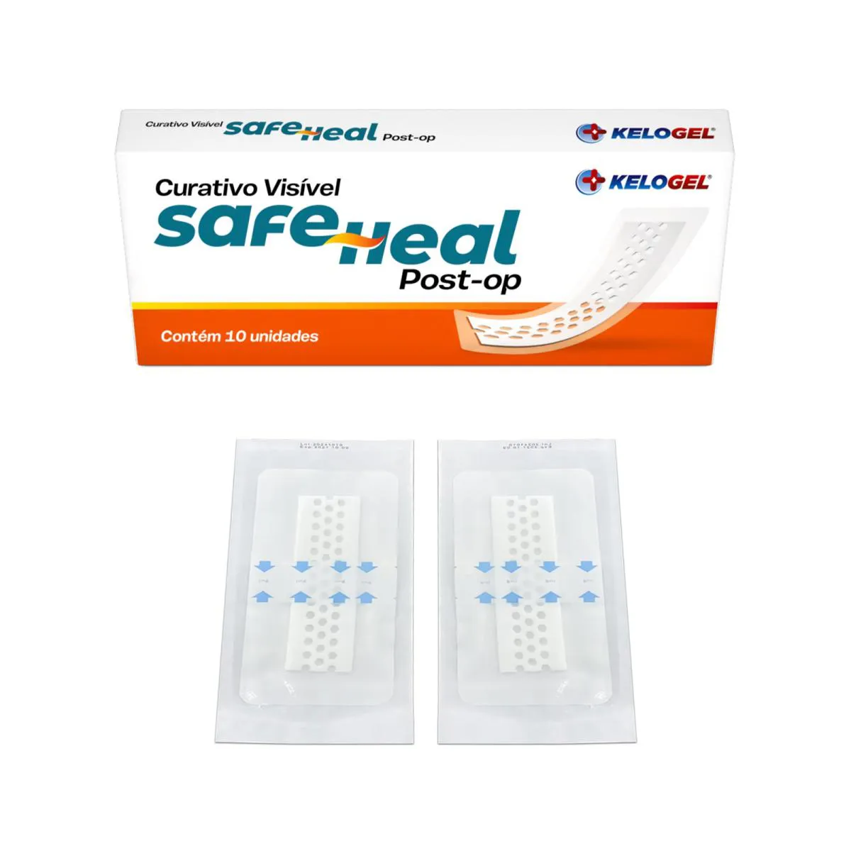 CURATIVO VISÍVEL SAFE HEAL POST-OP 10X20 (5X15) 2UN KELOGEL