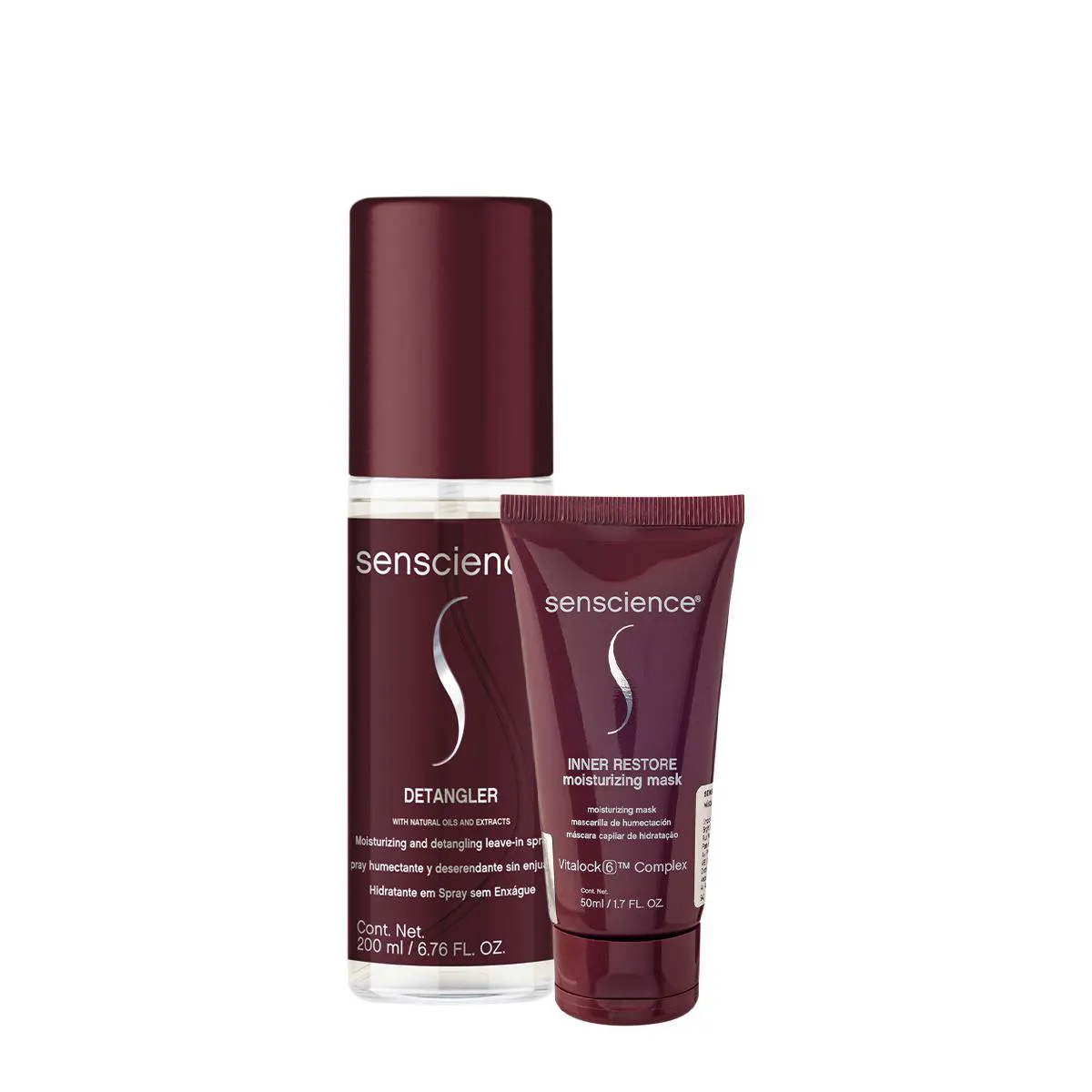 KIT SENSCIENCE INNER RESTORE MáSCARA DETANGLER LEAVE-IN (2 PRODUTOS)