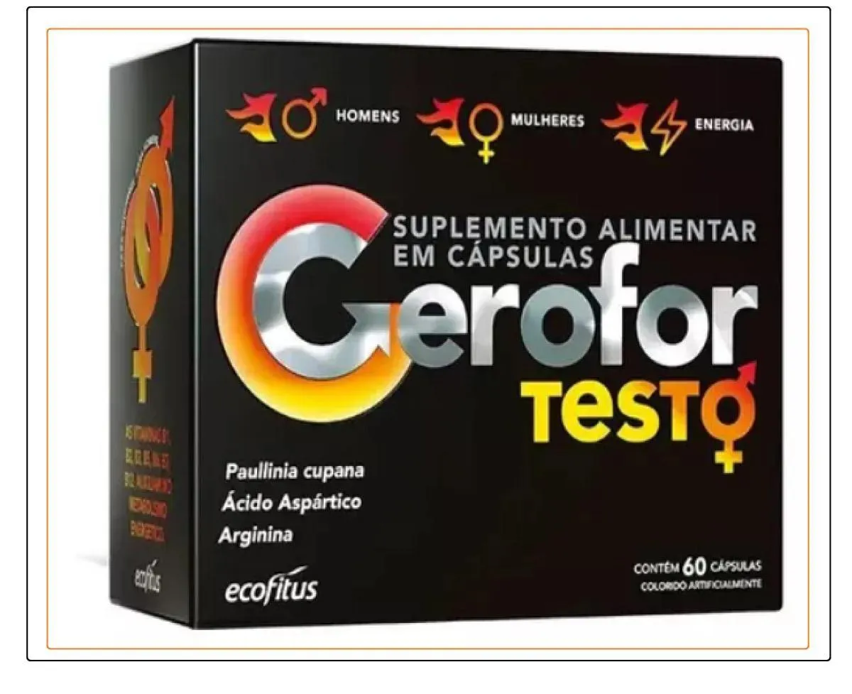 GEROFOR TESTO 60 CáPSULAS SEM SABOR - ECOFITUS