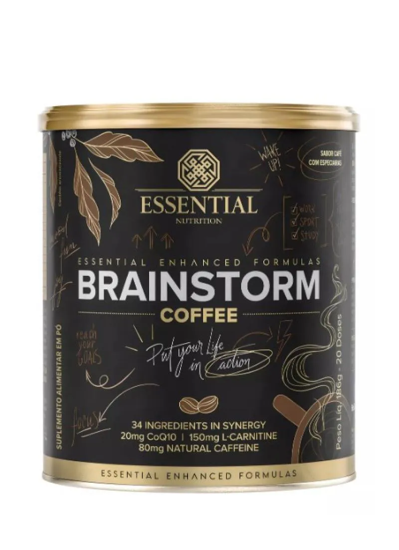 BRAINSTORM COFFEE ESSENTIAL NUTRITION 186G CAFé COM ESPECIARIAS