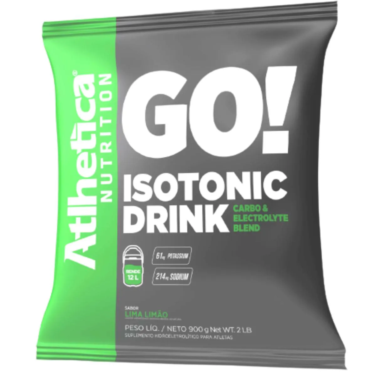 GO! ISOTONIC DRINK 900 G SABORES ISOTôNICO ELETRóLITOS SABORES Limalimão