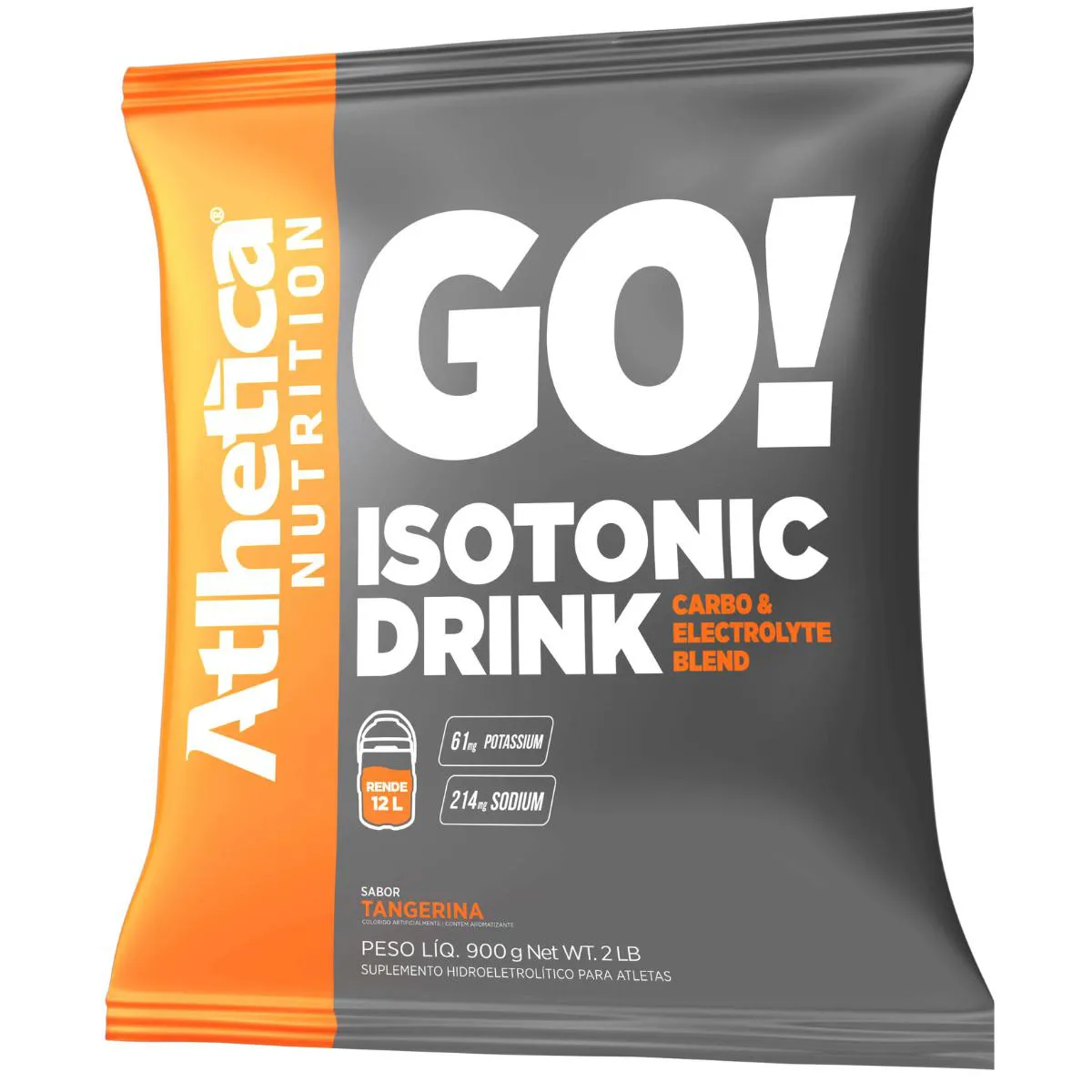 GO! ISOTONIC DRINK 900 G SABORES ISOTôNICO ELETRóLITOS SABORES Tangerina