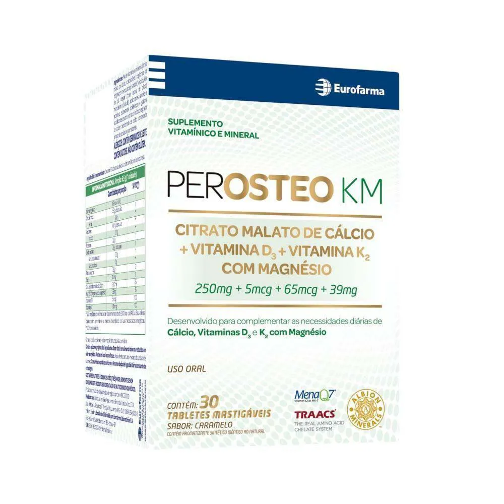 PEROSTEO KM EUROFARMA 30 TABLETES MASTIGáVEIS