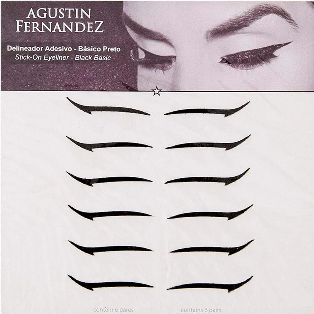 AGUSTIN FERNANDEZ BáSICO PRETO 6 PARES - DELINEADOR ADESIVO