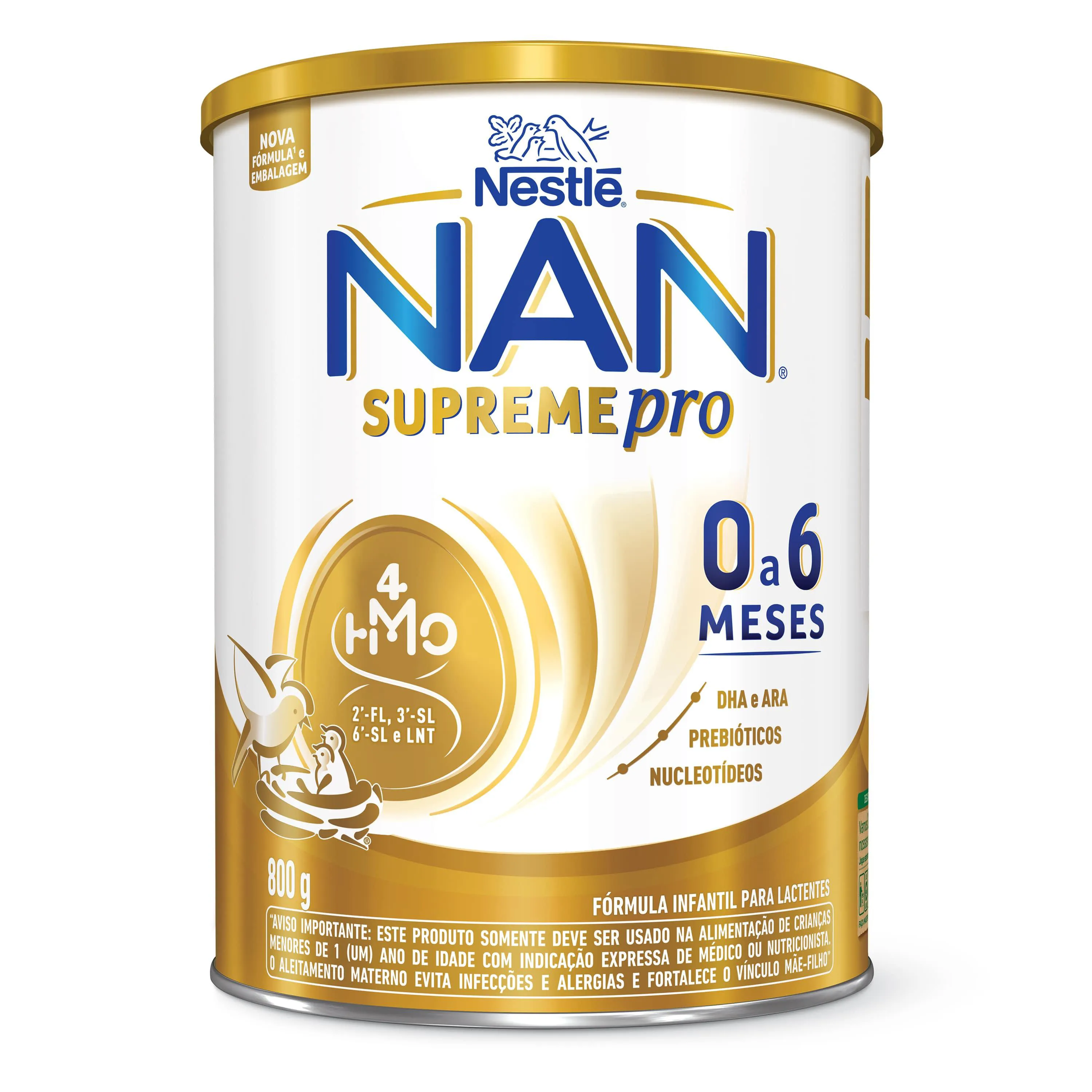 Fórmula Infantil NAN Supreme 1 HMOs Nestlé 0 a 6 meses 800g