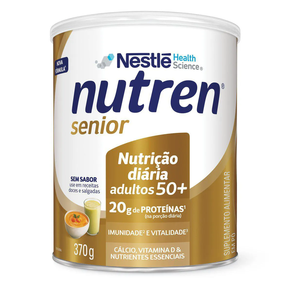 Suplemento Alimentar Nutren Senior Sem Sabor Nestlé 370g