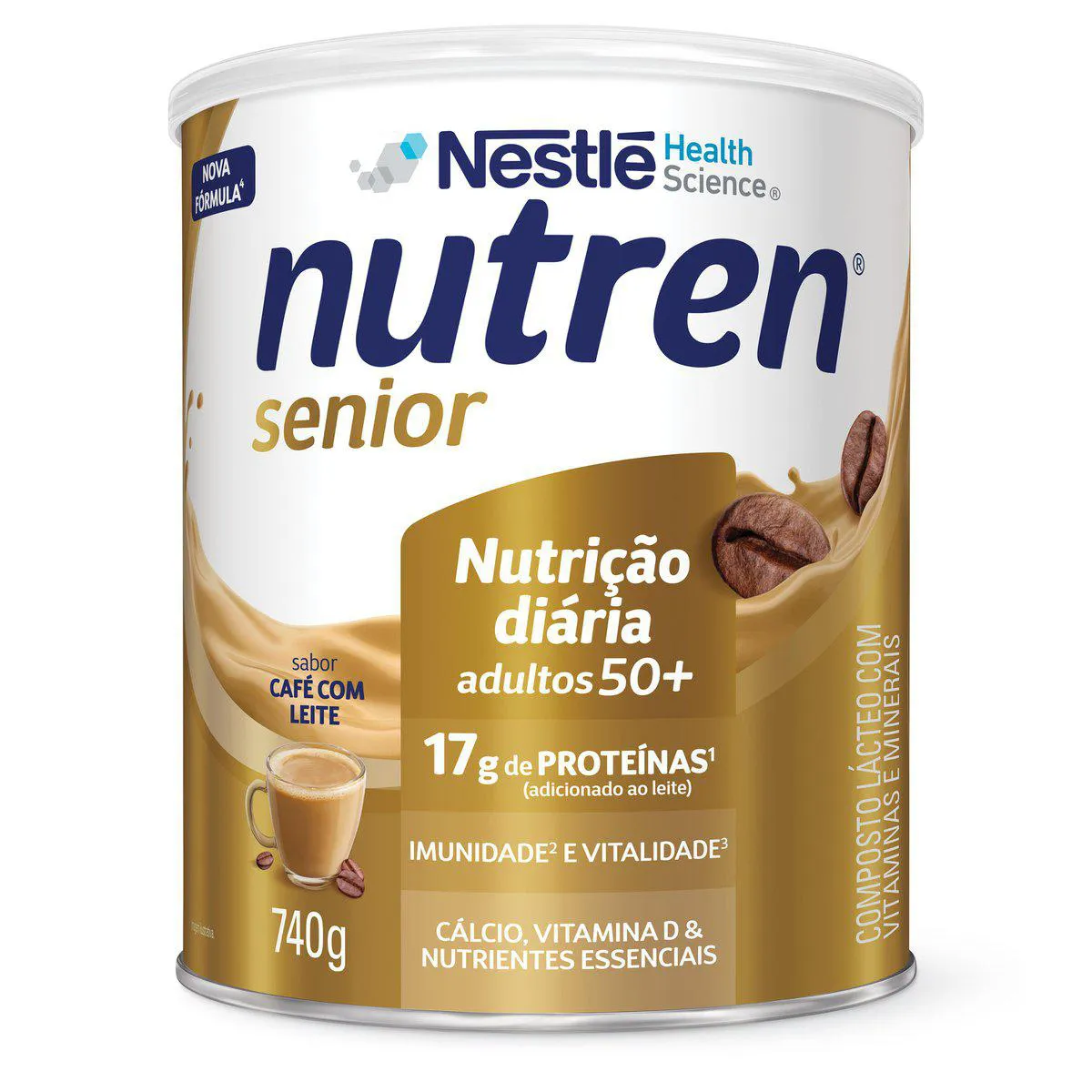 Suplemento Alimentar Nutren Sênior 50+ Café com Leite 740g