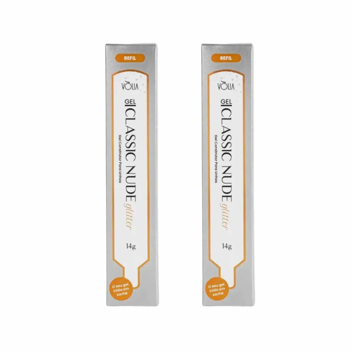 KIT 2 SACHE GEL CLASSIC NUDE GLITTER 14G  - VóLIA