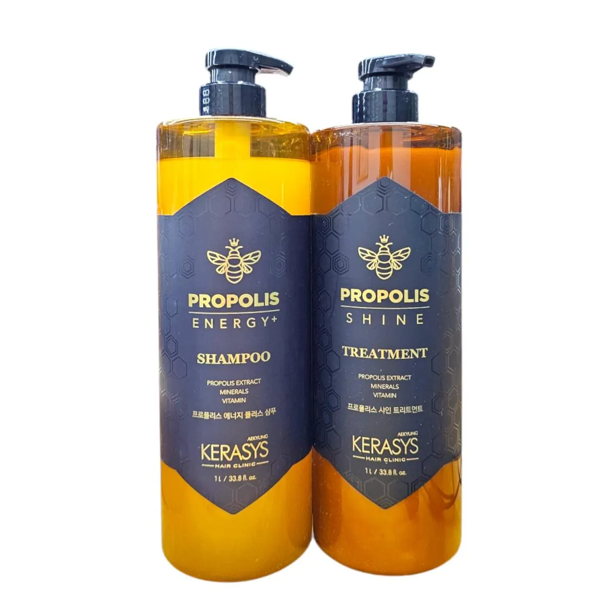 KIT KERASYS PROPOLIS ENERGY SHAMPOO 1 LITRO + TRATAMENTO DE BRILHO 1 LITRO