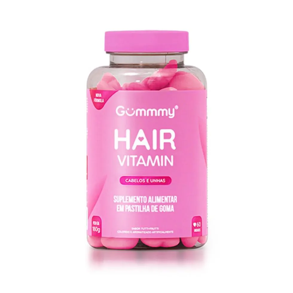 GUMMMY HAIR VITAMIN (60 GOMAS) - SABOR: TUTTI FRUTTI