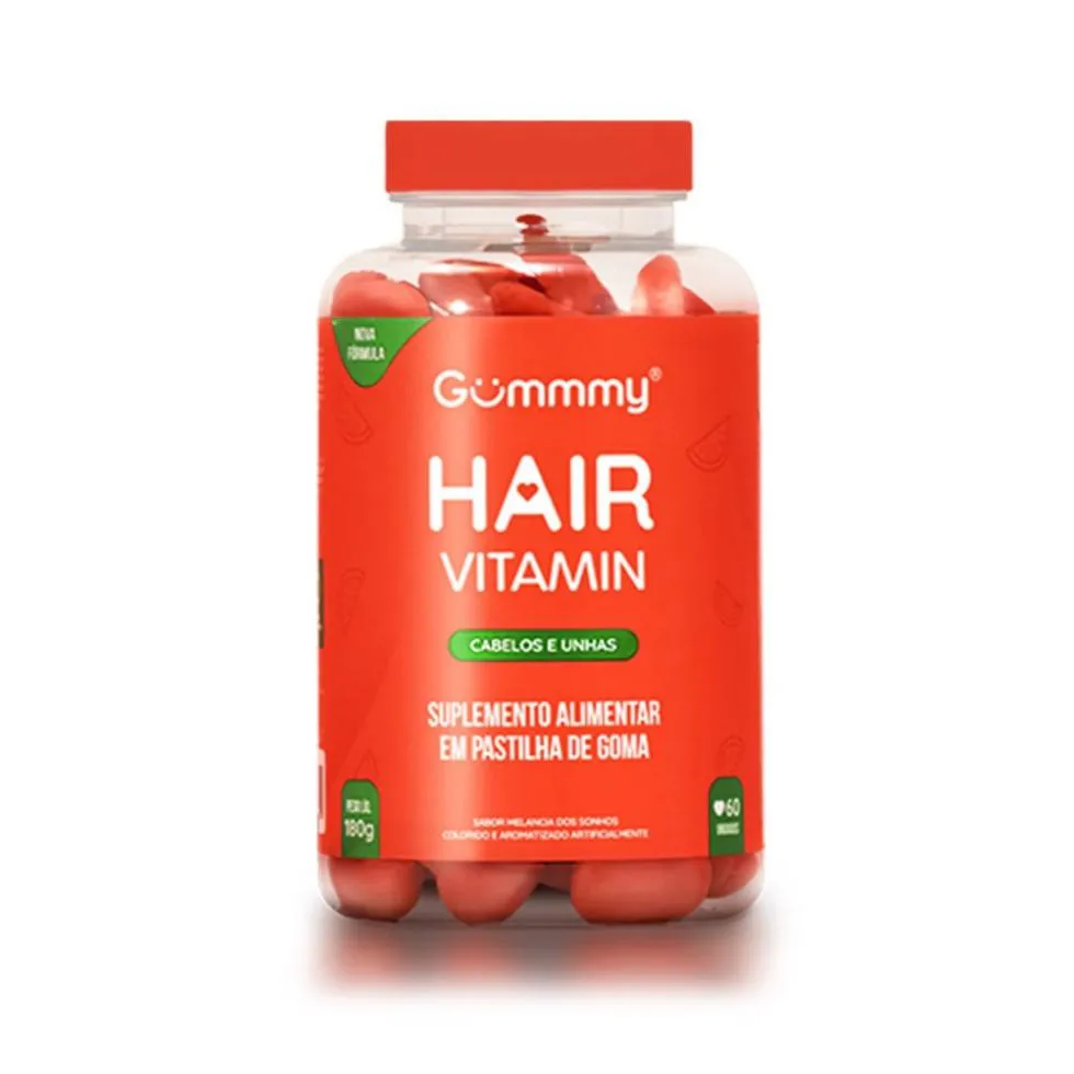 GUMMMY HAIR VITAMIN (60 GOMAS) - SABOR: MELANCIA