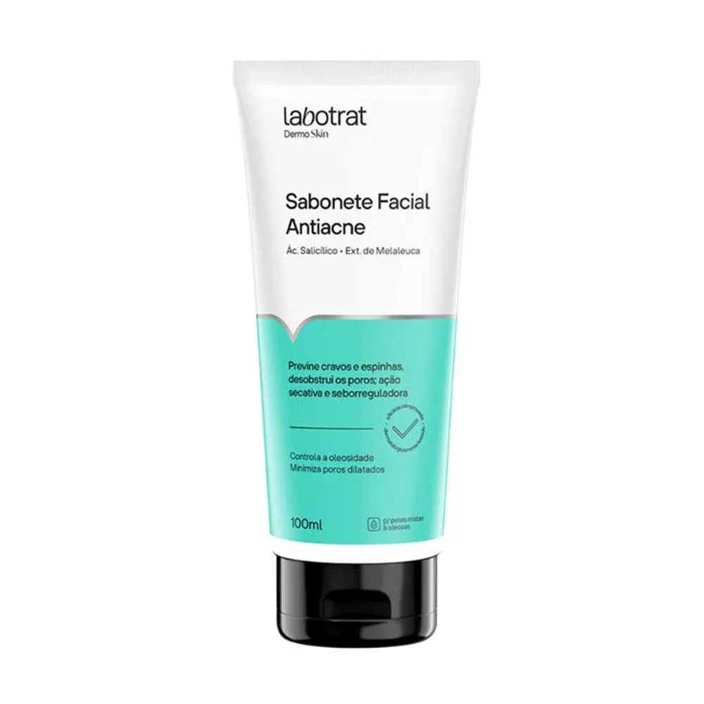 SABONETE FACIAL LABOTRAT DERMO SKIN ANTIACNE 100ML