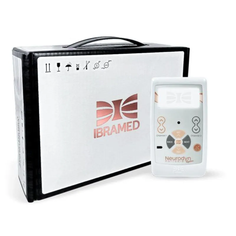 NEURODYN PORTABLE SYSTEM IBRAMED - APARELHO DE CORRENTE TENS/FES, AUSSIE, RUSSA E INTERFERENCIAL