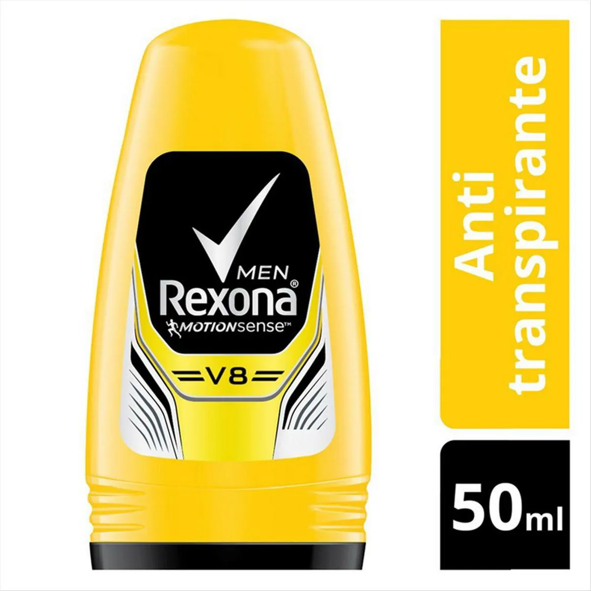 Desodorante Antitranspirante Roll-On Rexona Men V8 48h Sem Álcool 50ml