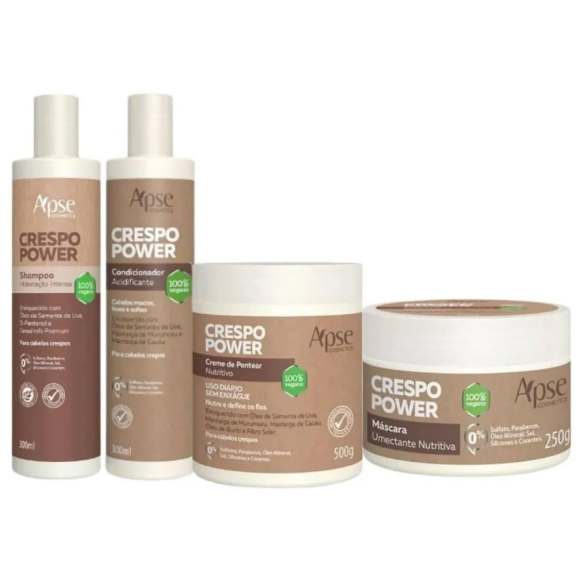 APICE KIT SHAMPOO COND CREME DE PENTEAR E MáSC CRESPO POWER